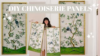 Framed Chinoiserie Panels |. Make your OWN Framed and Bamboo trim!