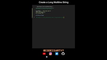 Create a Long Multiline String in Python | Python Examples | Python Coding Tutorial | Python