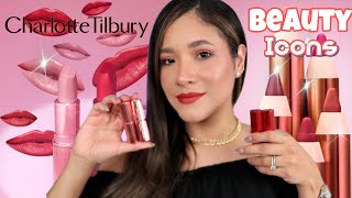 NEW @CharlotteTilbury Hollywood Beauty Icons Lipsticks Demo and Over 30 Comparisons !!