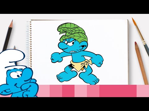 Kā uzzīmēt Mežonīgo Smurfu • Smurfi