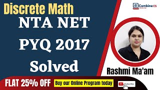 Discrete Mathematics | NTA NET PYQ 2017 Solved | Explaining how to solve Functions Q. #DiscreteMath