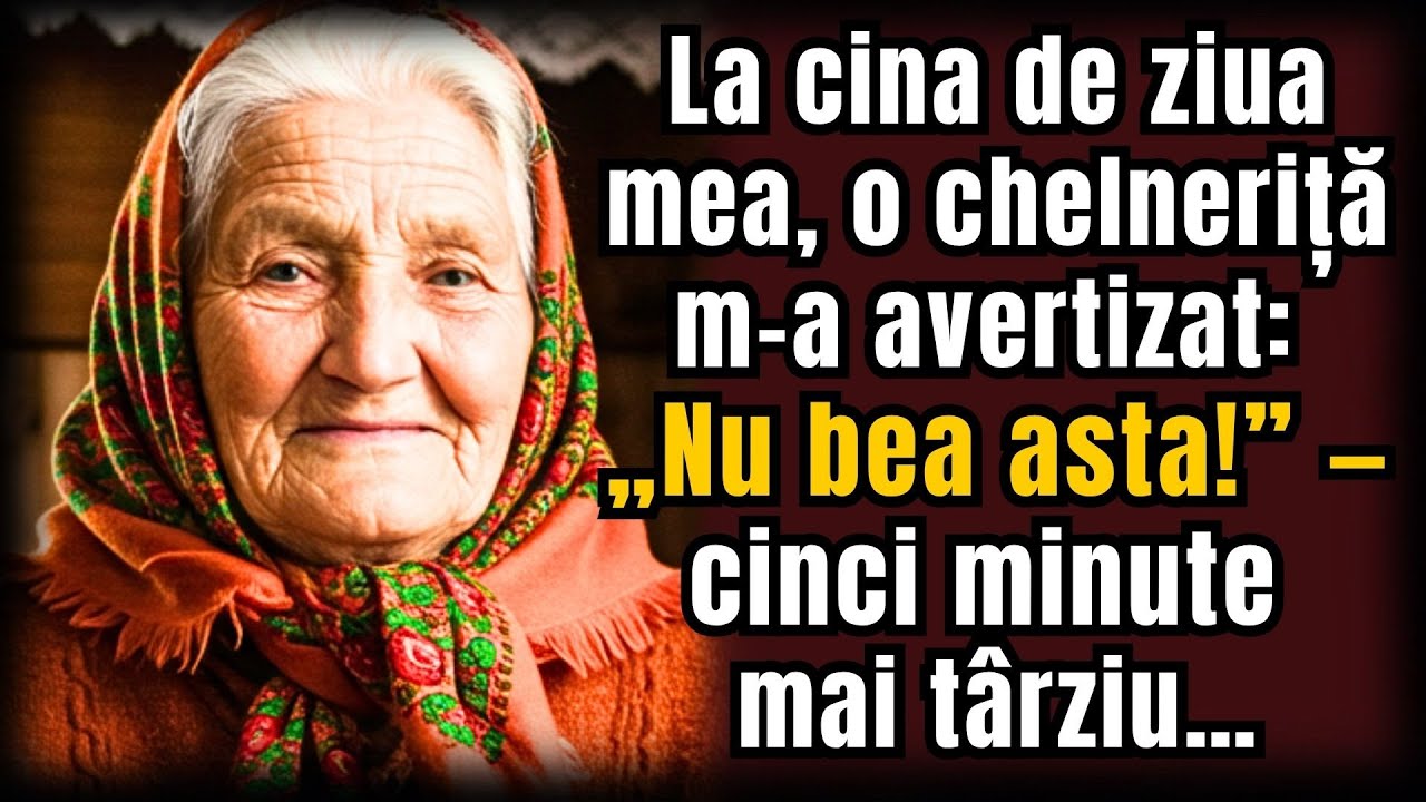 La cina de ziua mea, o chelneriță m-a avertizat: „Nu bea asta!” — cinci minute mai târziu… | Povești