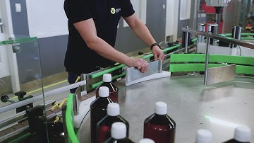 Hemiline 40. Filling, capping and labelling line for chemical and household products. 🇧🇪