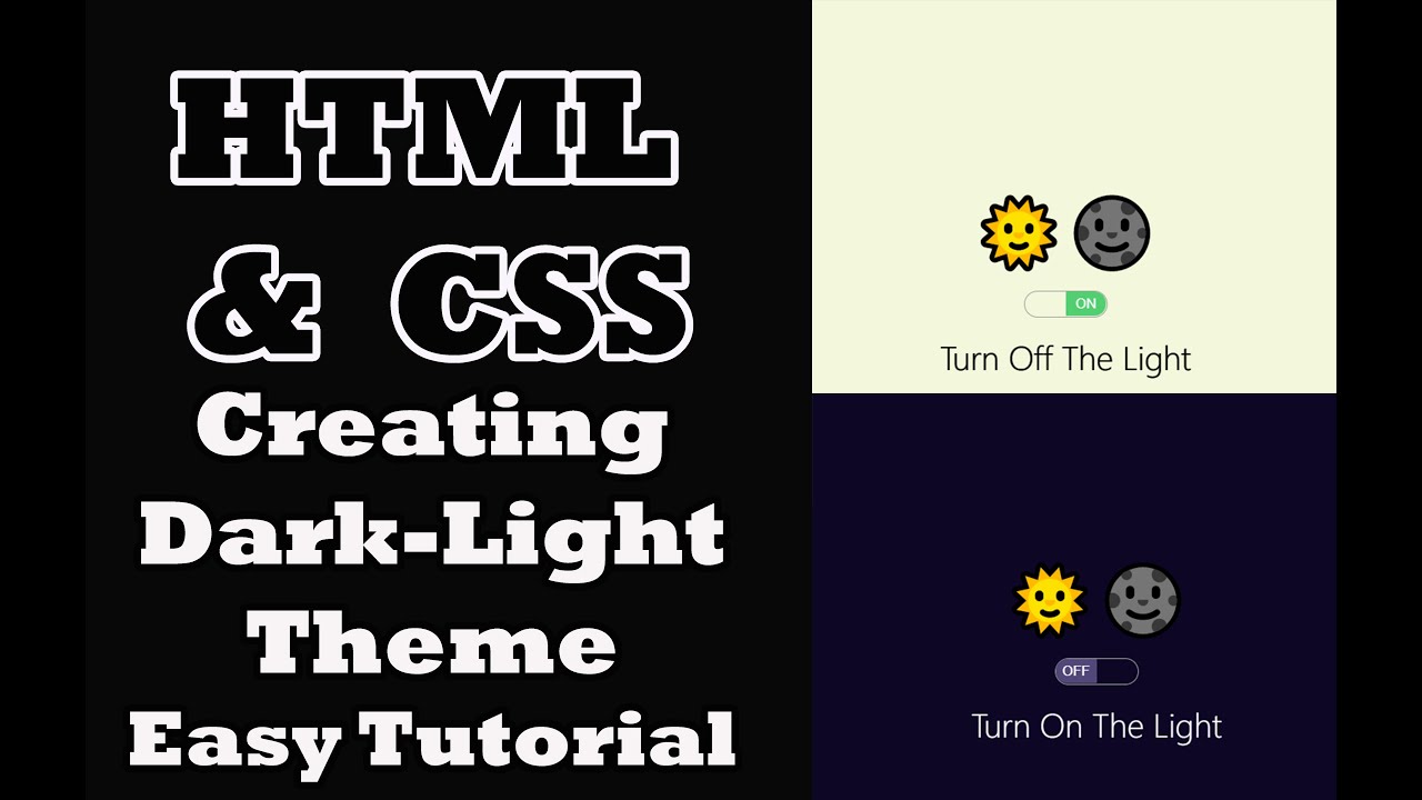 Dark Theme HTML | Pure CSS Easy Tutorial - YouTube