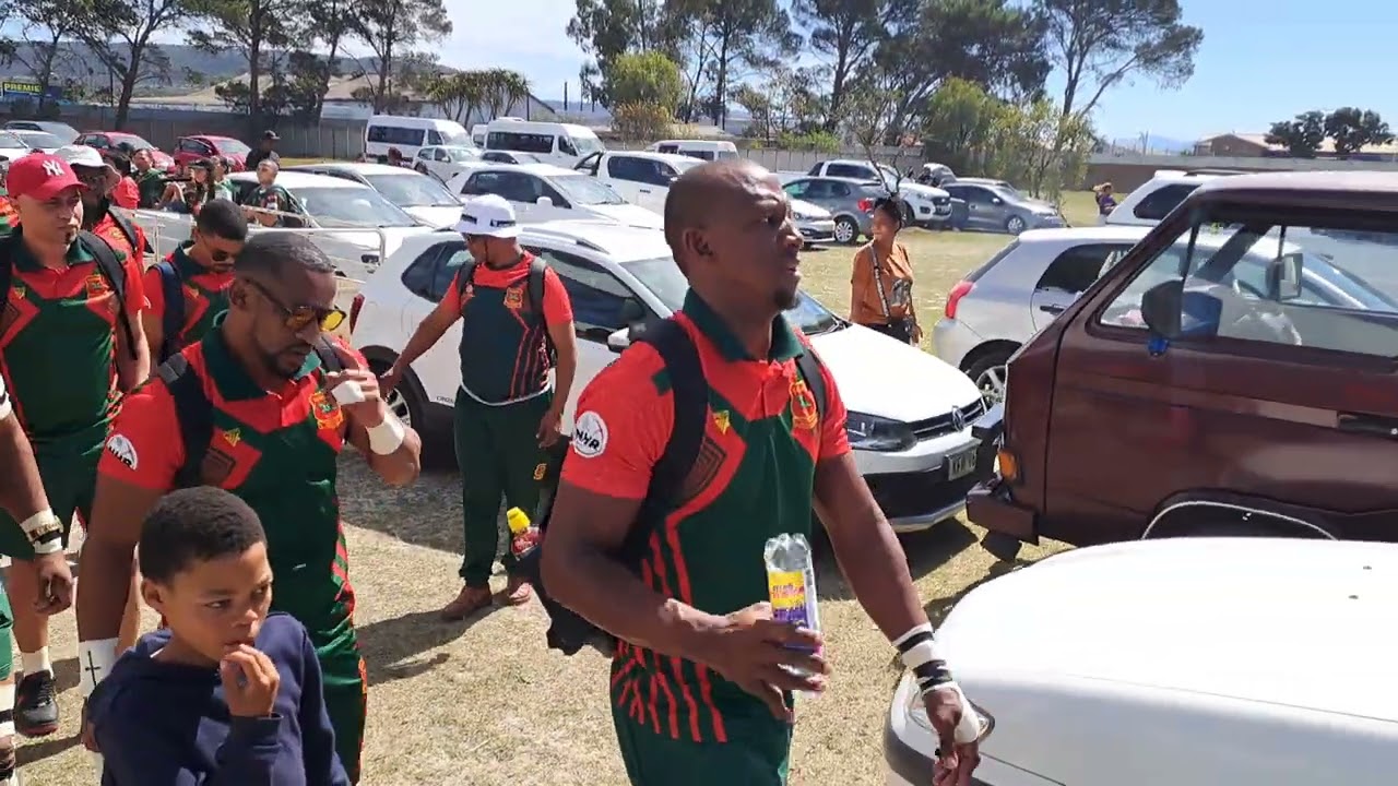 Gardens team arrival before Gold Cup clash against Kruisfontein