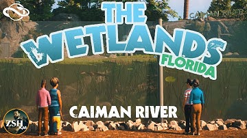 The Wetlands - Caiman River! ¦ Spectacled & Dwarf Caiman Habitat ¦ Planet Zoo Wetlands Animal Pack