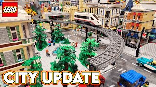 Building & Installing Raised Train Track! LEGO City Update