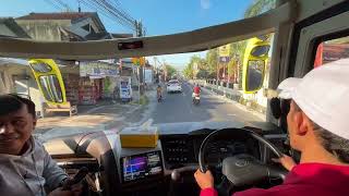 POV Bus Driving in Indonesia: Scenic Mountain Road to Celosia Bandungan [Pure Sound]