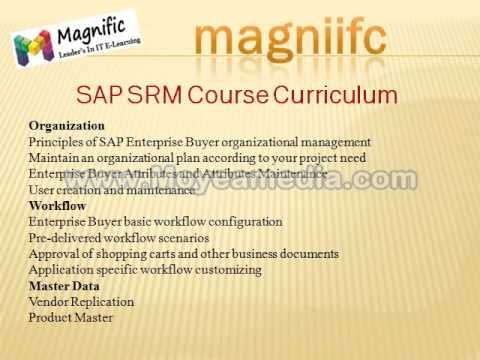 online sap srm training - YouTube