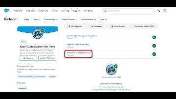 Add a Flow as an Agent Action | Agent Customization with Flows | Trailhead | Salesforce | Internship