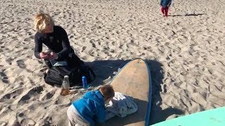 SURFING THE SANDBAR AT MANRESA STATE BEACH (3/28/18)