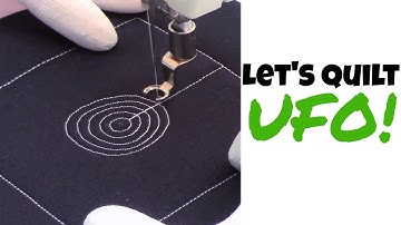 Beginner Machine Quilting UFO Circles - Basic Free Motion Quilting Tutorial #476 with Leah Day