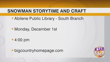 Do you want to build a snowman at The Abilene Public Library?