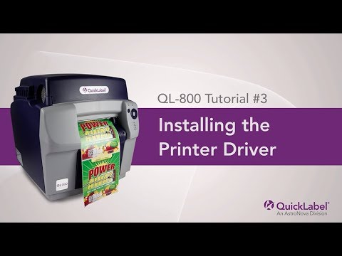 Installing the QL-800 Printer Driver