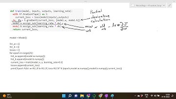 Simple Training Custom Loop in TensorFlow | Linear Regression