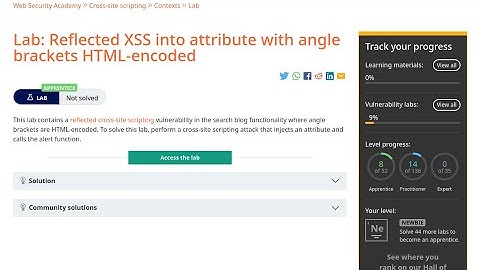 Web Security Academy | XSS | 7 - Attribute Angle Brackets HTML Encoded