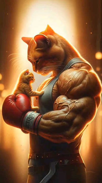 Emotional Story: The Fight Outside the Ring #boxing #cute #cat #ai