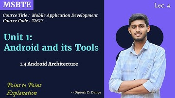 1.4 Android Architecture | Simple | MSBTE | 22617 | I Scheme | Mobile application Development