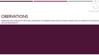Observations | Psychology Edexcel A-level