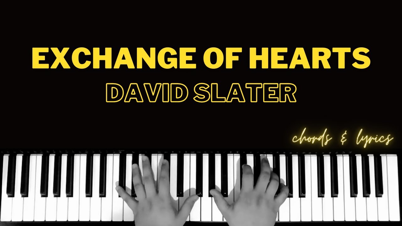 Exchange Of Hearts - David Slater | Piano Cover Accompaniment Backing Track Karaoke Chords Tutorial