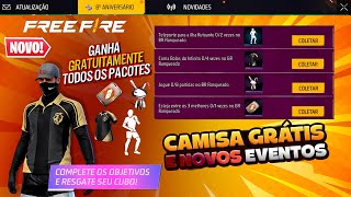 OBRIGADO GARENA!! 🥹 PEGUE O TROCA NICK, CAMISA DO CAMPEÃO EWC, SKINS DE GRAÇA E MAIS - FREE FIRE