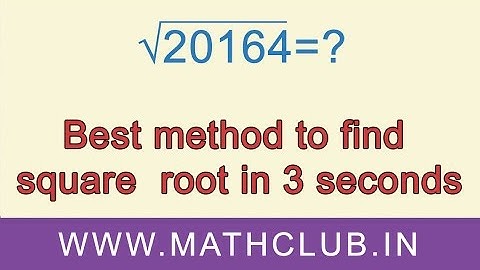 Square root in 3 seconds - Fast math tricks and tips - Mental math for doing quick calculations