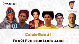 FIFA 21 Faces Virtual Pro club Look alike Celebrities 1 // KSI // Bruno Mars // Justin Bieber