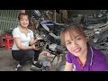 Full genius girl repairs and restores motorbikes to help poor farmers