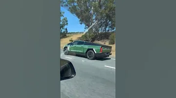 Tesla Cybertruck wrapped as a Toyota Tundra #shorts