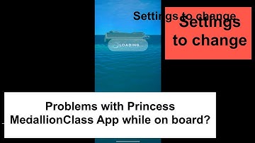 Werkt de Princess MedallionClass-app niet aan boord van een Princess Cruise Ship? | Instellingen ...