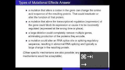 Types of Mutational Effects (CTA) - Intro to Bioinformatics (UCLA)