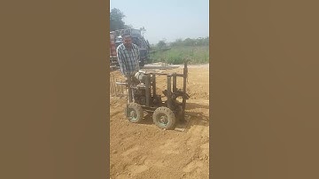 Soil compacting with machine