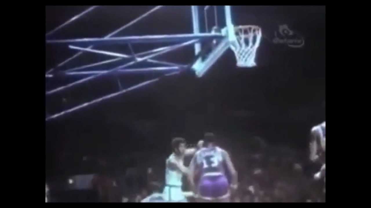 Wilt Chamberlain Blocking Kareem Abdul-Jabbar's Signature Sky-hook