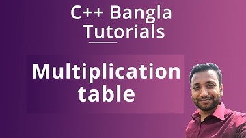 C++ Bangla Tutorials 40 : Multiplication table