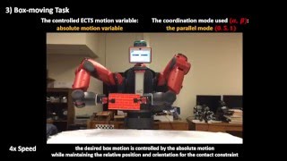 Tele-Operating Dual-Arm Coordinated Motion Tasks on Baxter