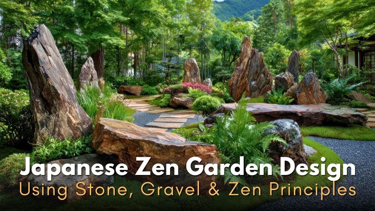 Minimalist Japanese Garden Ideas Using Stone, Gravel & Zen Principles
