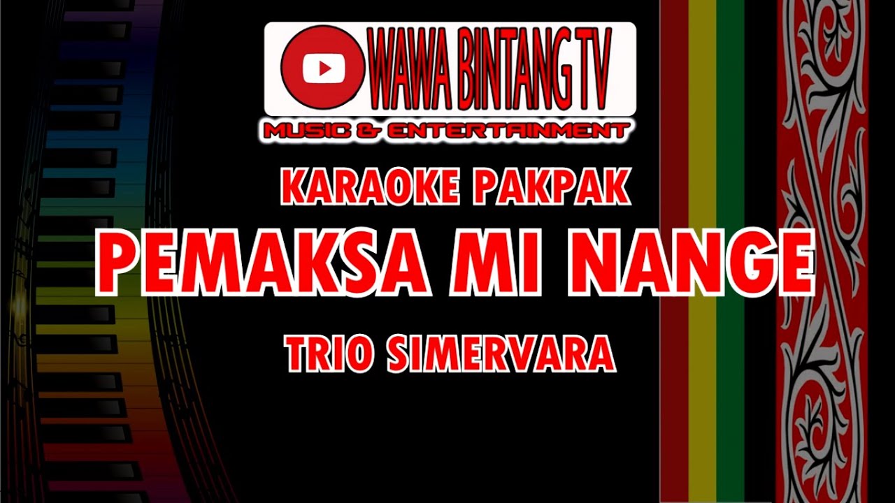 KARAOKE PEMAKSA MI NANGE || TRIO SIMERVARA
