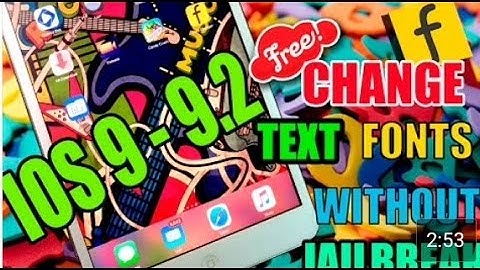 How To CHANGE YOUR TEXT FONTS ON ANY IPHONE/IPAD/IPOD TOUCH(ios9-9.1-9.2-9.3) NO JAILBREAK