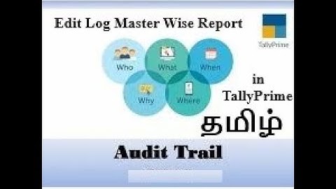 Master Wise Edit Log Summary in TallyPrime | Audit Trail Reports in TallyPrime