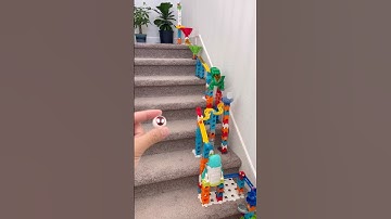 Satisfying Long Marble Rush on Stairs #marblerun #marble #asmr #satisfying #satisfyingvideo #vtech