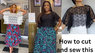 Download Lagu how to cut and sew this stylish cord lace top / two piece style tutorial  MP3