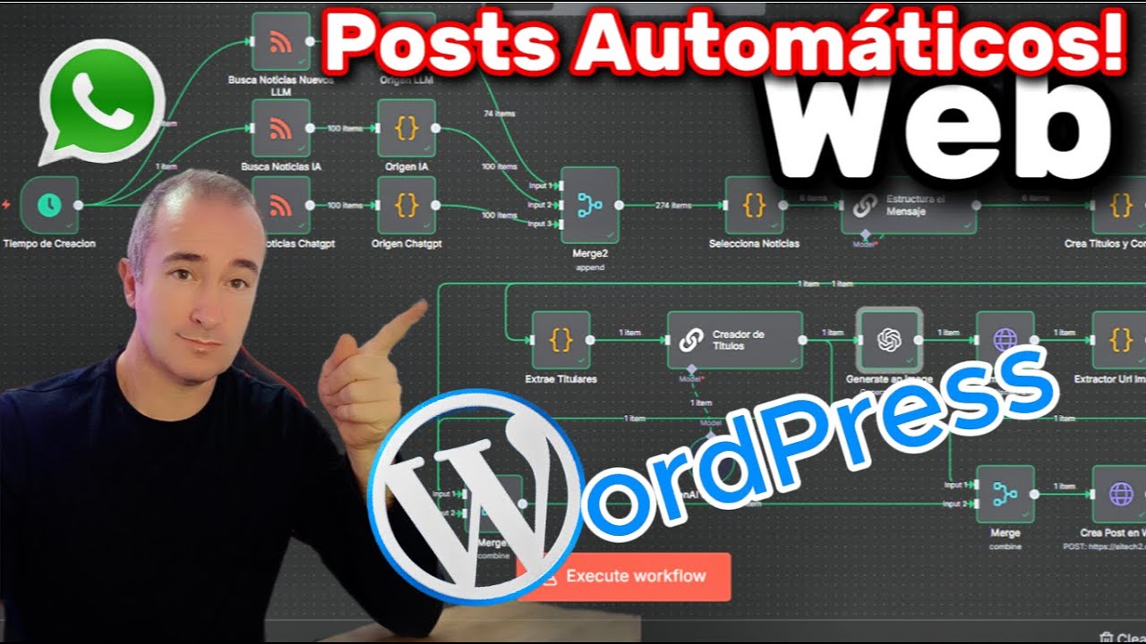 Como PUBLICAR POSTS AUTOMÁTICAMENTE en tu Pagina Web | Tutorial N8N ...