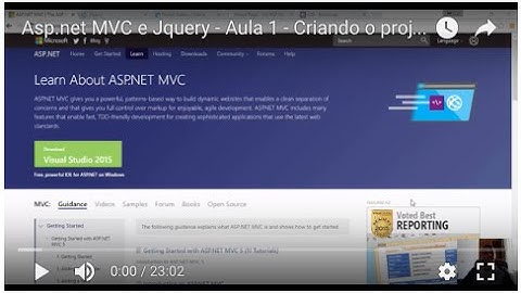 Asp.net MVC e Jquery - Aula 1 - Criando o projeto
