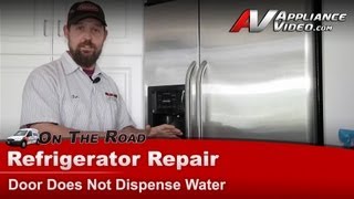 GE Refrigerator Repair  Door Does Not Dispense Water  Saddle Tapping Valve Troubleshooting