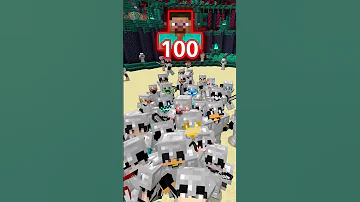 100 لاعب او 100 واردن Shorts Minecraft ماين كرافت 