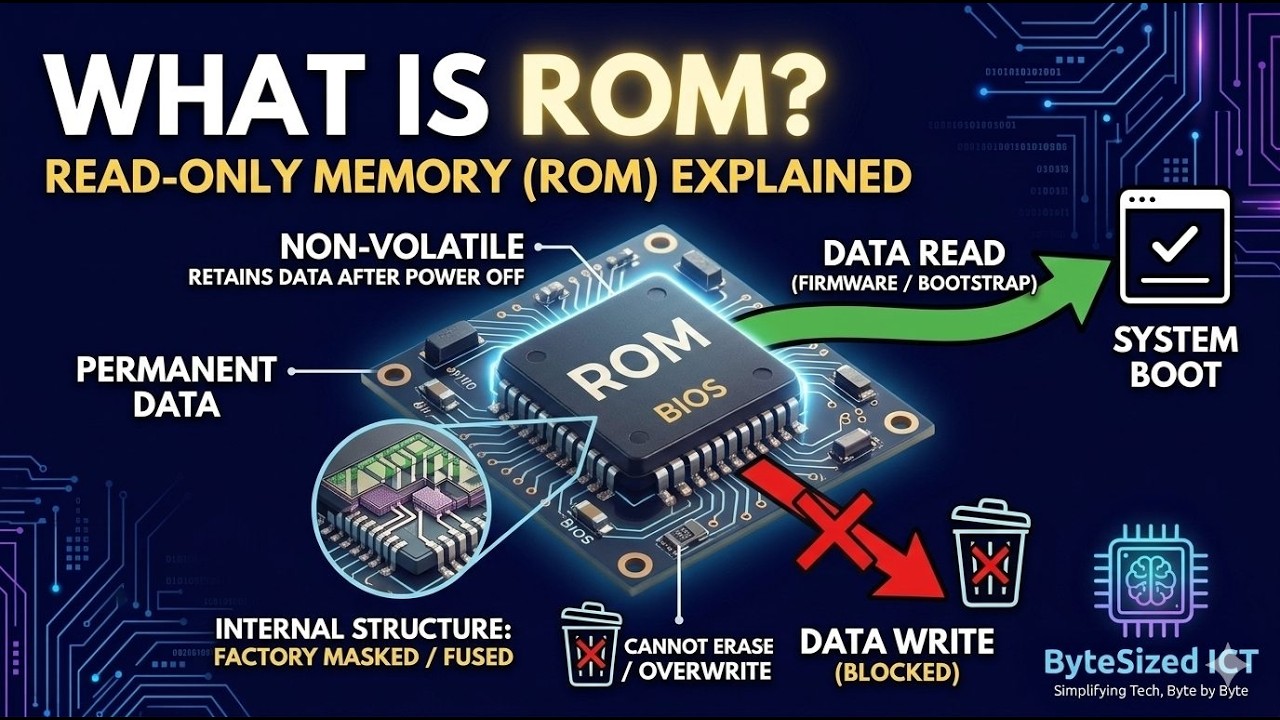 Rom Read Only Memory Definition Computer What is ROM? | Read-Only Memory Explained (Computer Memory Basics ...