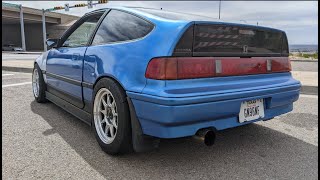 1988 Honda CRX Si Gets More Parts - D16A6 (Track Footage also)