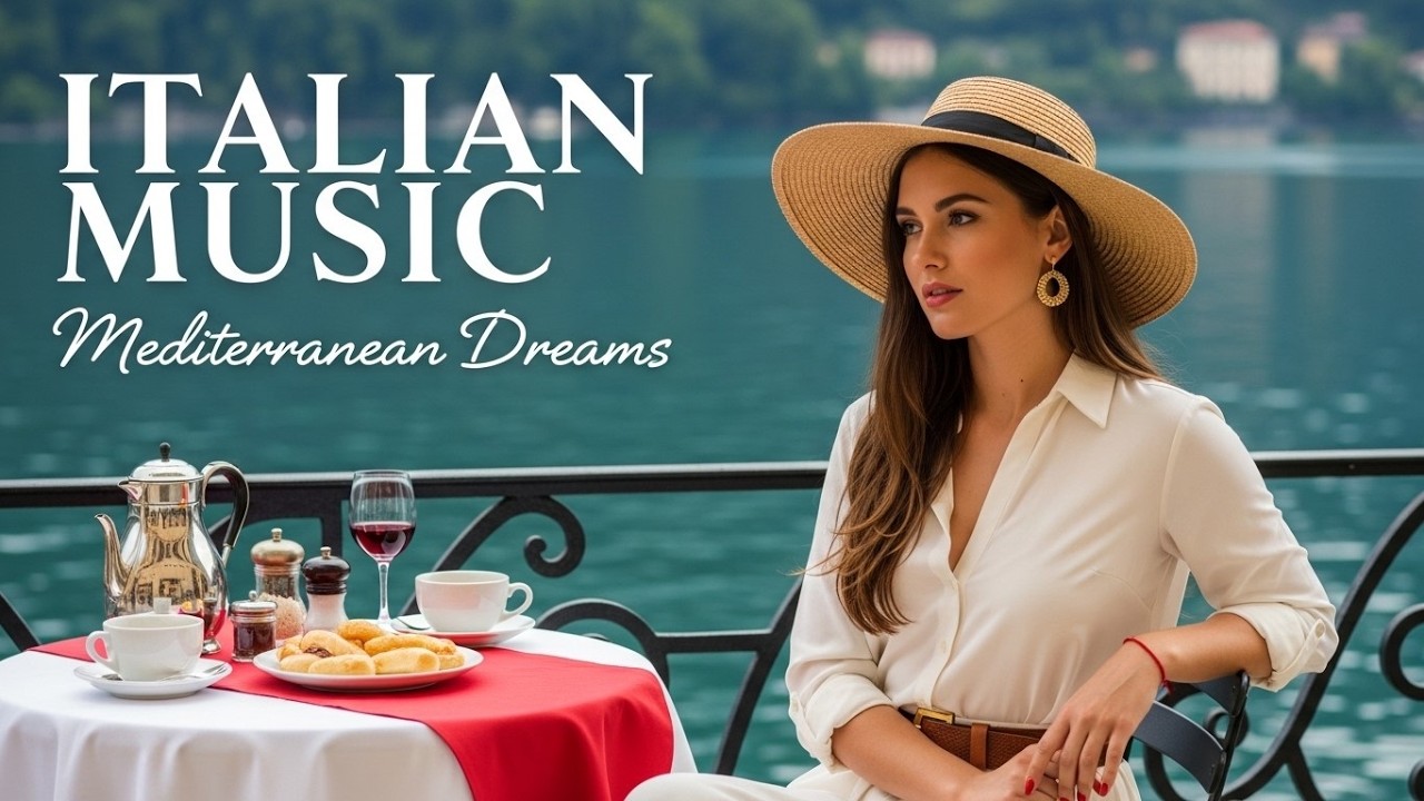 🎶 Italian Vibes & Mediterranean Music 🎶 1+ Hours Scenic Amalfi Coast & Lake Como Relaxation 2K