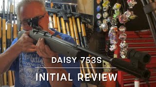 Daisy model 753s single stroke pneumatic .177 target rifle initial review wow really nice!