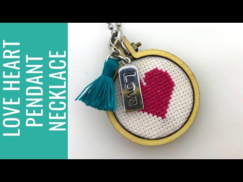 How to Make a DIY Love Heart Pendant Necklace - YouTube